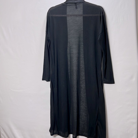 BCBGMAXAZRIA Woman Black Open Front Long Sleeve Sweater withTwo Pockets Size M - Picture 4 of 6